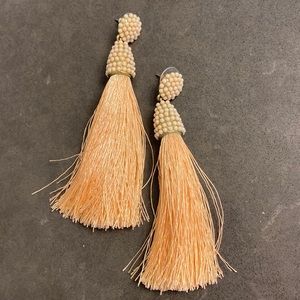 Blush Tassel Post Earrings